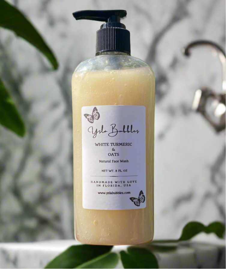 White Turmeric & Oats Face Wash – Ysla Handmade Soaps White Turmeric & Oats Face Wash – Ysla Handmade Soaps