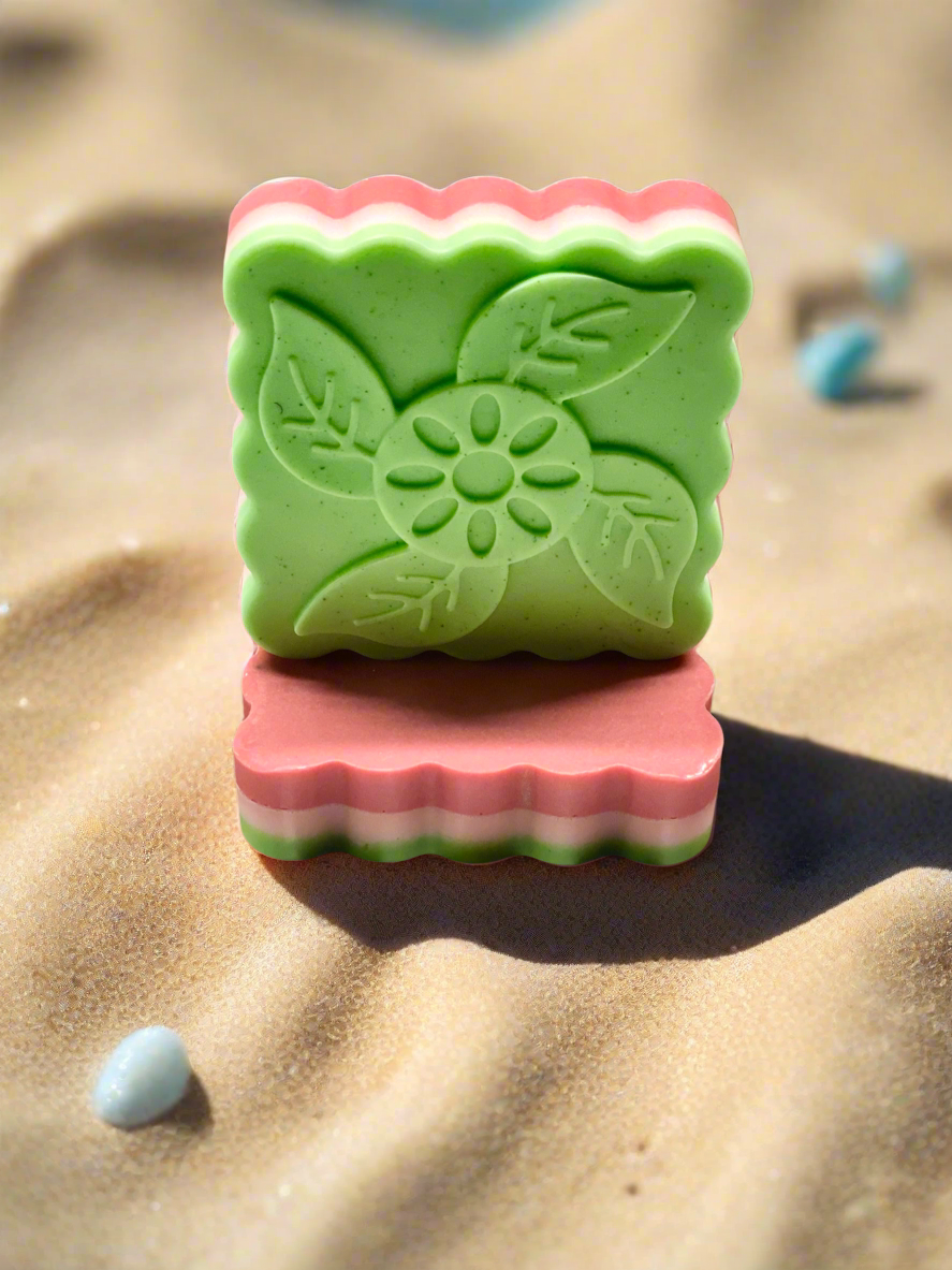 Watermelon Soap/Kaolin Clay & Poppy Seeds